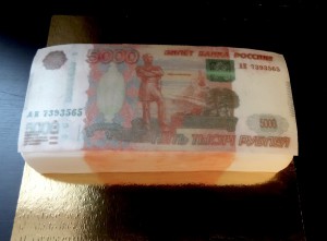 Торт "пачка денег"